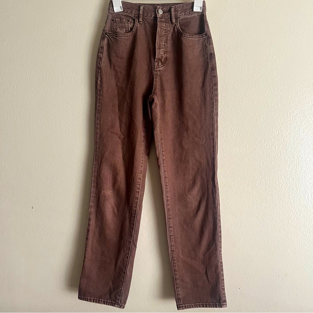 PacSun ECO Brown Dad Jeans Women's Size 22 High Waist Five ButtonStraight Leg